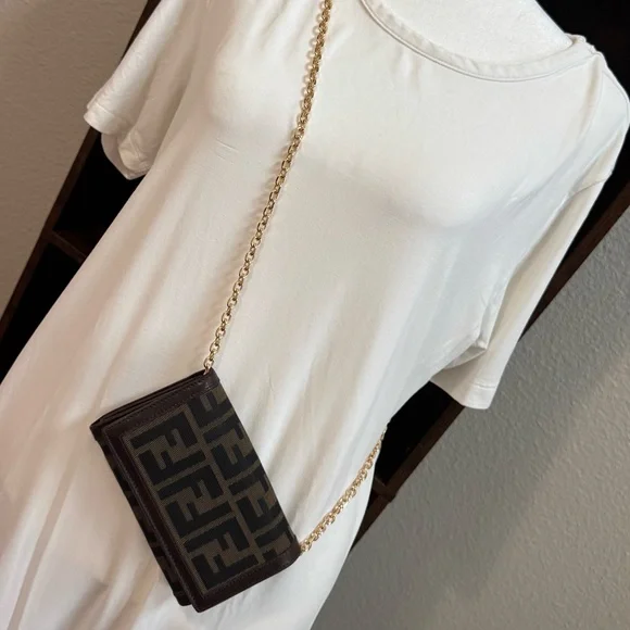 Fendi Jacquard & Leather Wallet - Picture 3 of 15